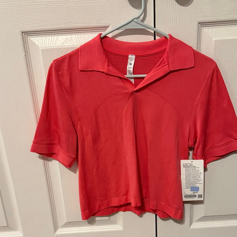 Lululemon Athletica Bold Coral Crop Top